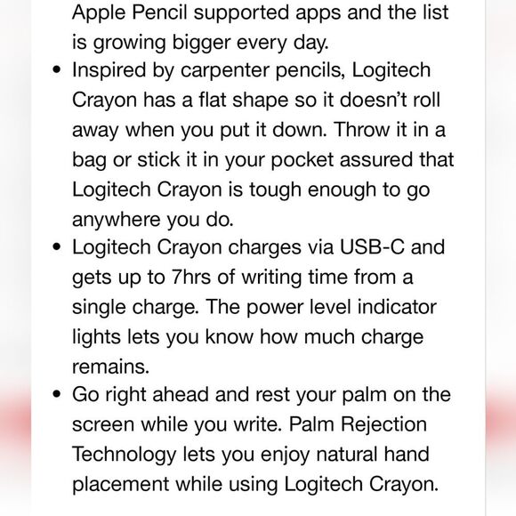 Logitech Crayon Digital Pencil For Apple IPad - Picture 7 of 11